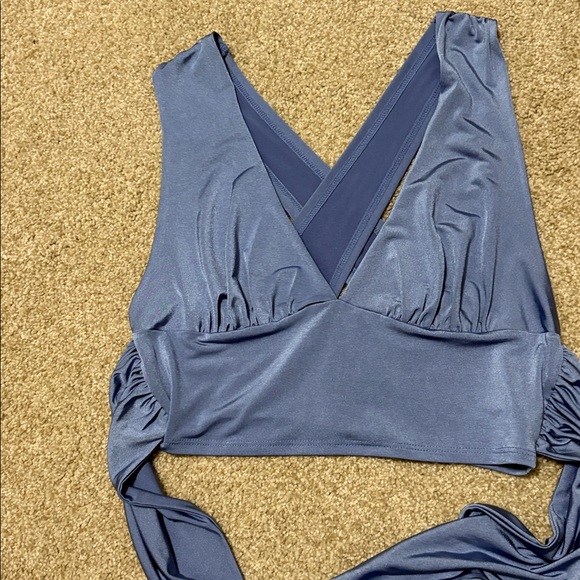 Urban Outfitters Tops - Urban Outfitters Halter Top 70s inspired Blue, Coquette girl, Top, Size Small